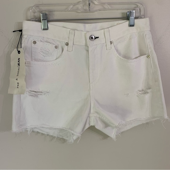 RAG AND BONE Shorts NWT Ripped High Waist Cutoff 25 - Picture 3 of 12